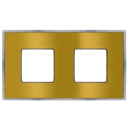 Рамка 2-ная Fede Belle Epoque Metal, bright gold+bright chrome 