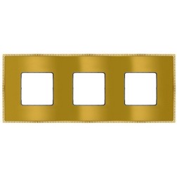 Рамка 3-ная Fede Belle Epoque Metal, bright gold+bright gold 