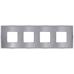 Рамка 4-ная Fede Belle Epoque Metal, bright chrome+bright chrome 