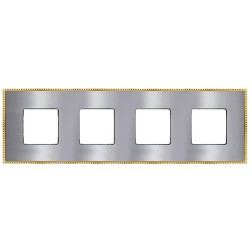 Рамка 4-ная Fede Belle Epoque Metal, bright chrome+bright gold 