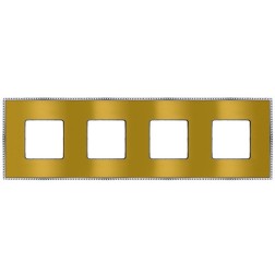 Рамка 4-ная Fede Belle Epoque Metal, bright gold+bright chrome 