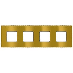 Рамка 4-ная Fede Belle Epoque Metal, bright gold+bright gold 