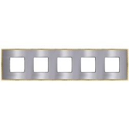 Рамка 5-ная Fede Belle Epoque Metal, bright chrome+bright gold 