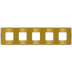 Рамка 5-ная Fede Belle Epoque Metal, bright gold+bright chrome 