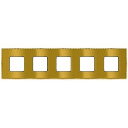 Рамка 5-ная Fede Belle Epoque Metal, bright gold+bright gold 