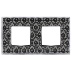 Рамка 2-ная Fede Belle Epoque Tapestry, decornoir-bright chrome 
