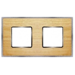 Рамка 2-ная Fede Belle Epoque Wood, oak-bright chrome 