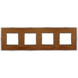 Рамка 4-ная Fede Belle Epoque Wood, cherry-bright chrome 