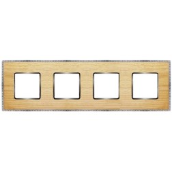 Рамка 4-ная Fede Belle Epoque Wood, oak-bright chrome 