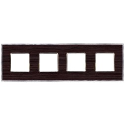 Рамка 4-ная Fede Belle Epoque Wood, wenge-bright chrome 