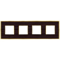 Рамка 4-ная Fede Belle Epoque Wood, wenge-bright gold 