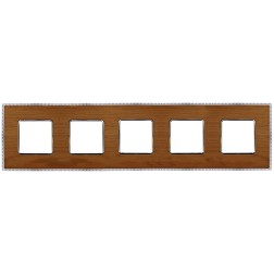 Рамка 5-ная Fede Belle Epoque Wood, cherry-bright chrome 