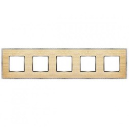 Рамка 5-ная Fede Belle Epoque Wood, oak-bright chrome 