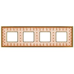 Рамка 4-ная Fede Belle Epoque Porcelain, brown lys-bright gold 