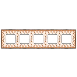 Рамка 5-ная Fede Belle Epoque Porcelain, brown lys-bright chrome 