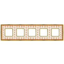 Рамка 5-ная Fede Belle Epoque Porcelain, brown lys-bright gold 