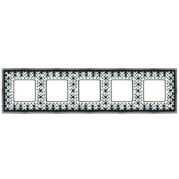 Рамка 5-ная Fede Belle Epoque Porcelain, black lys-bright chrome 