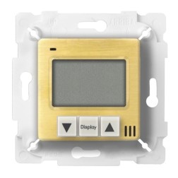 Терморегулятор цифровой 16A с LCD монитором комнатный Fede, Bright Patina/белый 