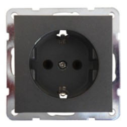 Розетка  с з/к, без шторок Экопласт LK60, черный бархат  Розетка  с з/к, без шторок Экопласт LK60, черный бархат