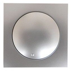 Накладка светорегулятора  с красной световой индикацией Экопласт LK60, серебристый металлик  Накладка светорегулятора  с красной световой индикацией Экопласт LK60, серебристый металлик