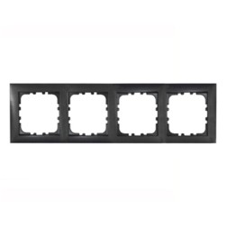 Рамка 4-постовая Экопласт LK60, черный бархат  Рамка 4-постовая Экопласт LK60, черный бархат