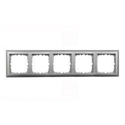 Рамка 5-постовая Экопласт LK60, серебристый металлик  Рамка 5-постовая Экопласт LK60, серебристый металлик