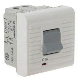 Автоматический выключатель Legrand Mosaic термомагнитный 1Р + N 230 В~  10 A  2 модуля  белый (автомат) 
