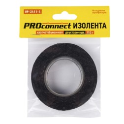 Изолента двусторонняя х/б Proconnect 110 гр. черная 