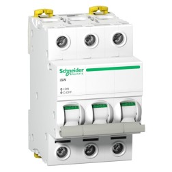 Выключатель нагрузки iSW Acti 9 Schneider Electric 3П 100A (модульный рубильник) 3 модуля 