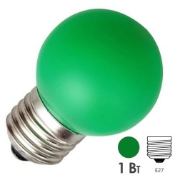 Лампа светодиодная шарик FL-LED DECO-GL45 1W GREEN 230V E27 зеленый 