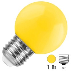 Лампа светодиодная шарик FL-LED DECO-GL45 1W YELLOW 230V E27 желтый 