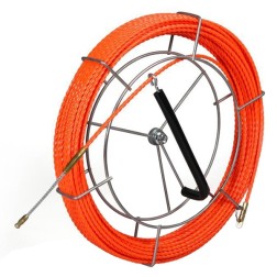 Протяжка кабельная из плетеного полиэстера Fortisflex PET d4,7mm L30m оранжевый на метал. катушке (P 