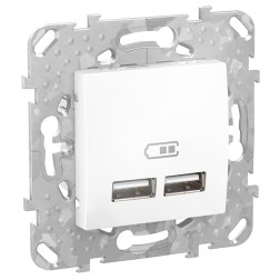 Зарядное устройство 2 USB 2.0 5V 2.1А  SE Unica, белый 