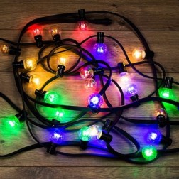 Гирлянда LED Galaxy Bulb String 10м, черный КАУЧУК, 30 ламп*6 LED МУЛЬТИ, влагостойкая IP65 