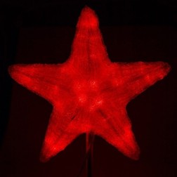 Акриловая светодиодная фигура Звезда красная 50см 160LED 20W 230V IP65 от -40 до +50 