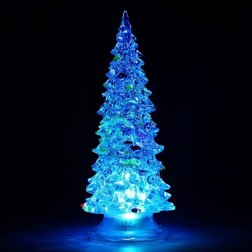 Фигура светодиодная Елочка 1LED RGB 15см Питание от 3 AG13 (батарейки в комплекте) 
