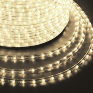 Светодиодный дюралайт 2W теплый белый 24 LED/1,6Вт/м, постоянное свечение, D10мм, бухта 100м