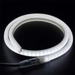 Гибкий Неон LED SMD белый D-форма 12х12мм, 120LED/9Вт/м, IP65 бухта 100м 