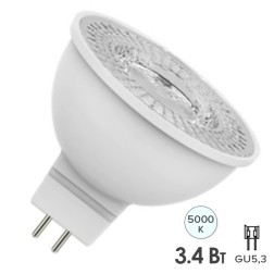 Светодиодная лампа OSRAM ST MR16 3.4W (35W) 230V 5000K GU5.3 270lm 110° L45x50mm LEDVANCE 