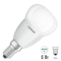 Лампа светодиодная шарик OSRAM ST CLAS P 5W (40W) 4000K E14 470Lm L88x45mm LEDVANCE 