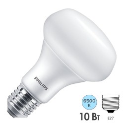 Светодиодная лампа Philips LED R80 ESS 10W (80W) 230V 6500K E27 950lm L115x80mm (матов./дневной) 