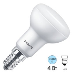 Светодиодная лампа Philips LED R50 ESS 4W (50W) 230V 6500K E14 белый свет 