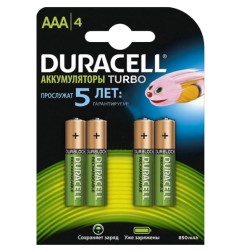 Аккумулятор AAA HR03 1.2V 900mAh Duracell TURBO (упаковка 4шт) 098350 