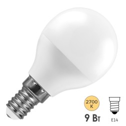 Лампа светодиодная шарик Feron LB-550 G45 9W 2700K 230V E14 теплый свет 