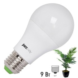 Светодиодная лампа для растений LED PPG A60 Agro 9W 220V E27 IP20 