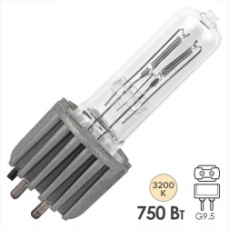 Лампа специальная галогенная Osram 93729 HPL 750W 230V G9.5 300h 3200K (PHILIPS 7008) 