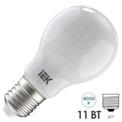 Лампа LED A60 груша матовая 11Вт 230В 4000К E27 серия 360° IEK 615609 