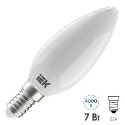 Лампа LED C35 свеча матовая 7Вт 230В 4000К E14 серия 360° IEK 616354 