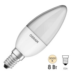 Лампа светодиодная Osram LED свеча LS CLASSIC B 8W (75W) 830 230V FR E14 806lm 240° 15000h 