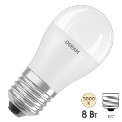 Лампа светодиодная Osram LED шарик LS CLASSIC P 8W (75W) 830 230V FR E27 800lm 240° 15000h 